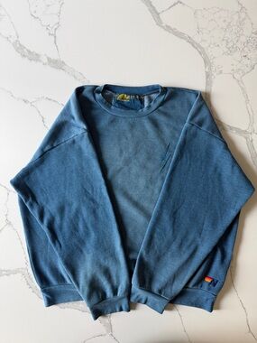 Aviator Nation Men's Blue Crewneck Size L (Oversized)